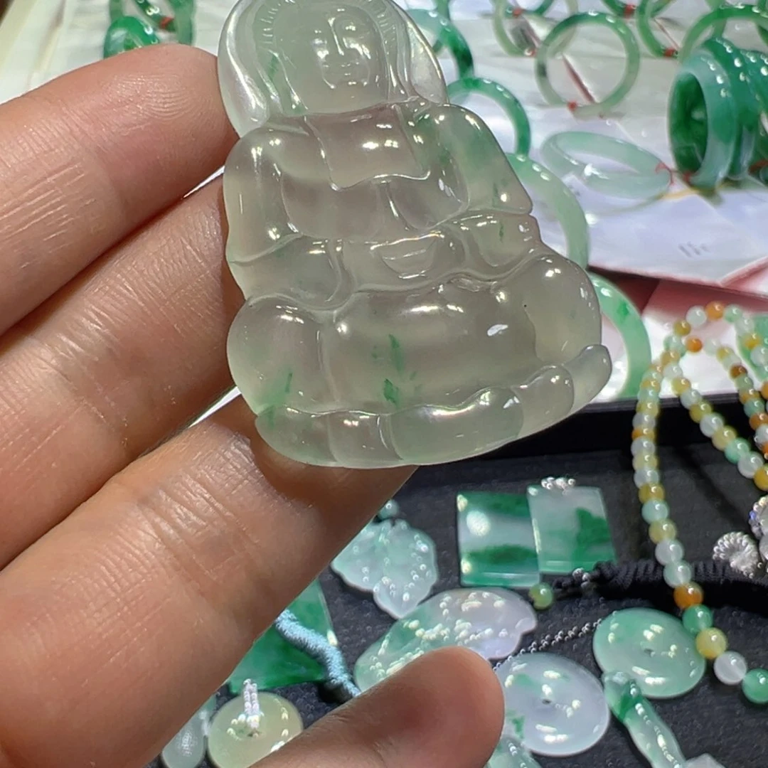 石英质玉未镶嵌吊坠(不含链)