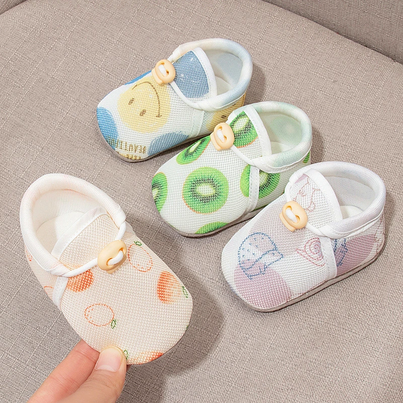 夏季婴儿鞋子网眼透气软底步前鞋宝宝布鞋不掉0612个月婴幼儿防滑