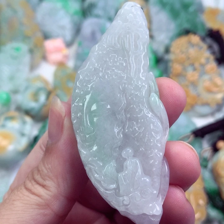 翡翠未镶嵌吊坠(不含链)