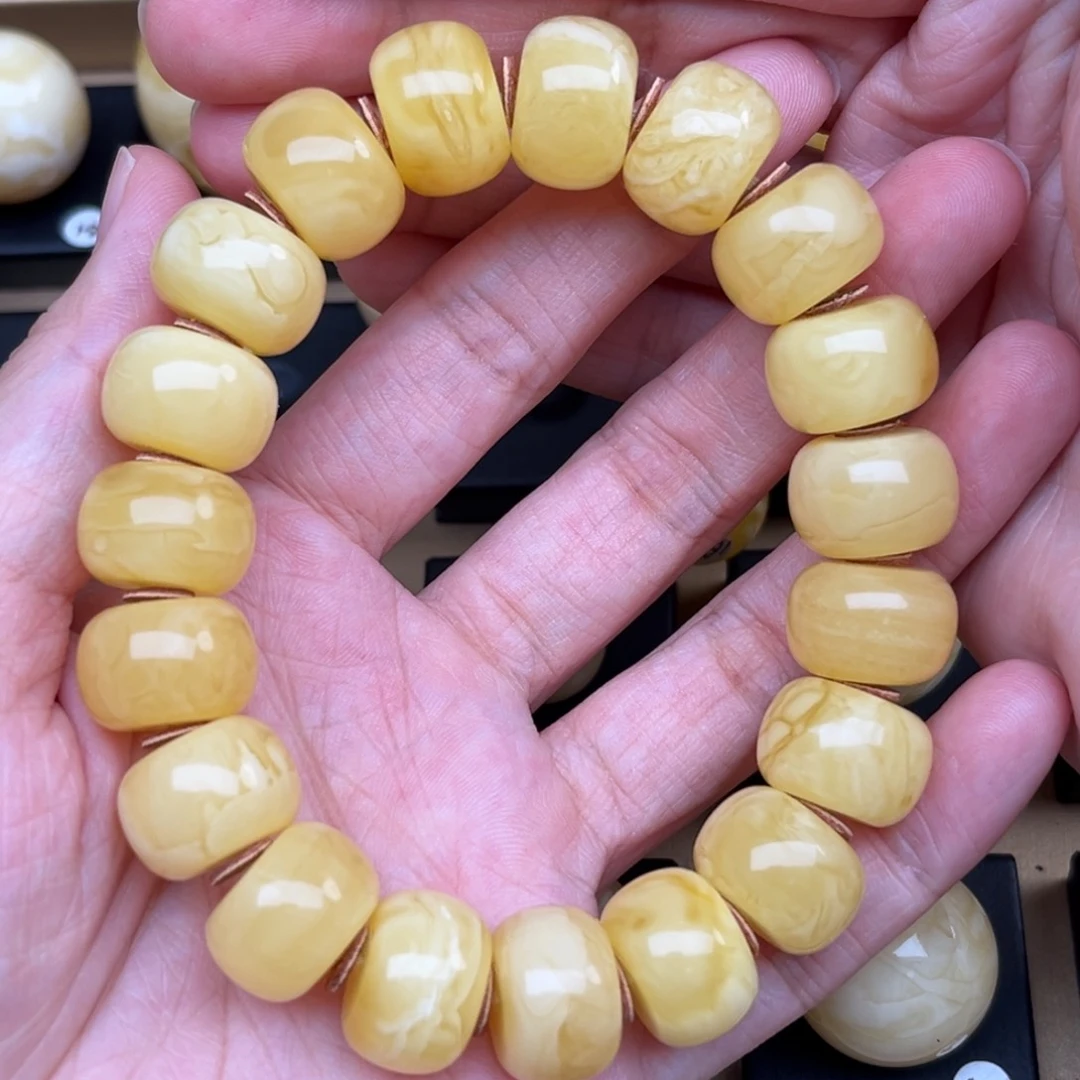 未镶嵌蜜蜡裸石15+蜜蜡手串