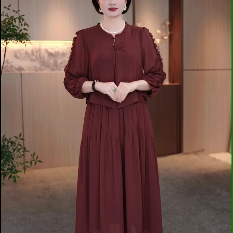 大码女装连衣裙假两件春季新款遮肉显瘦加肥加大款显瘦