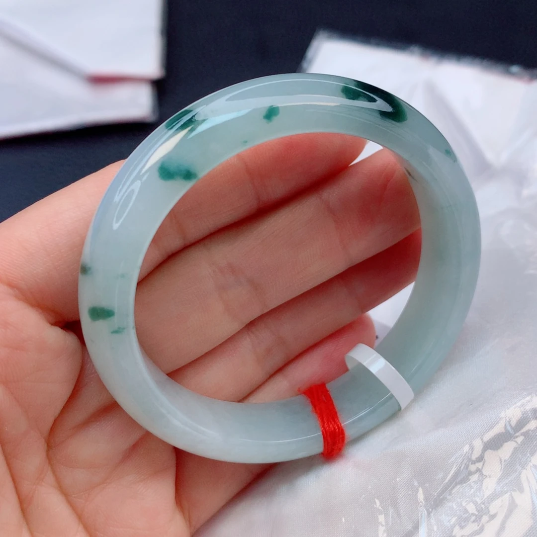 翡翠未镶嵌手镯51圈