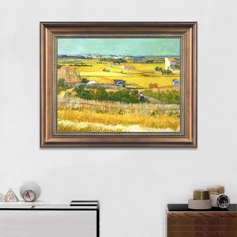 HA21梵高丰收美式餐厅沙发背景装饰画5070-欧棕