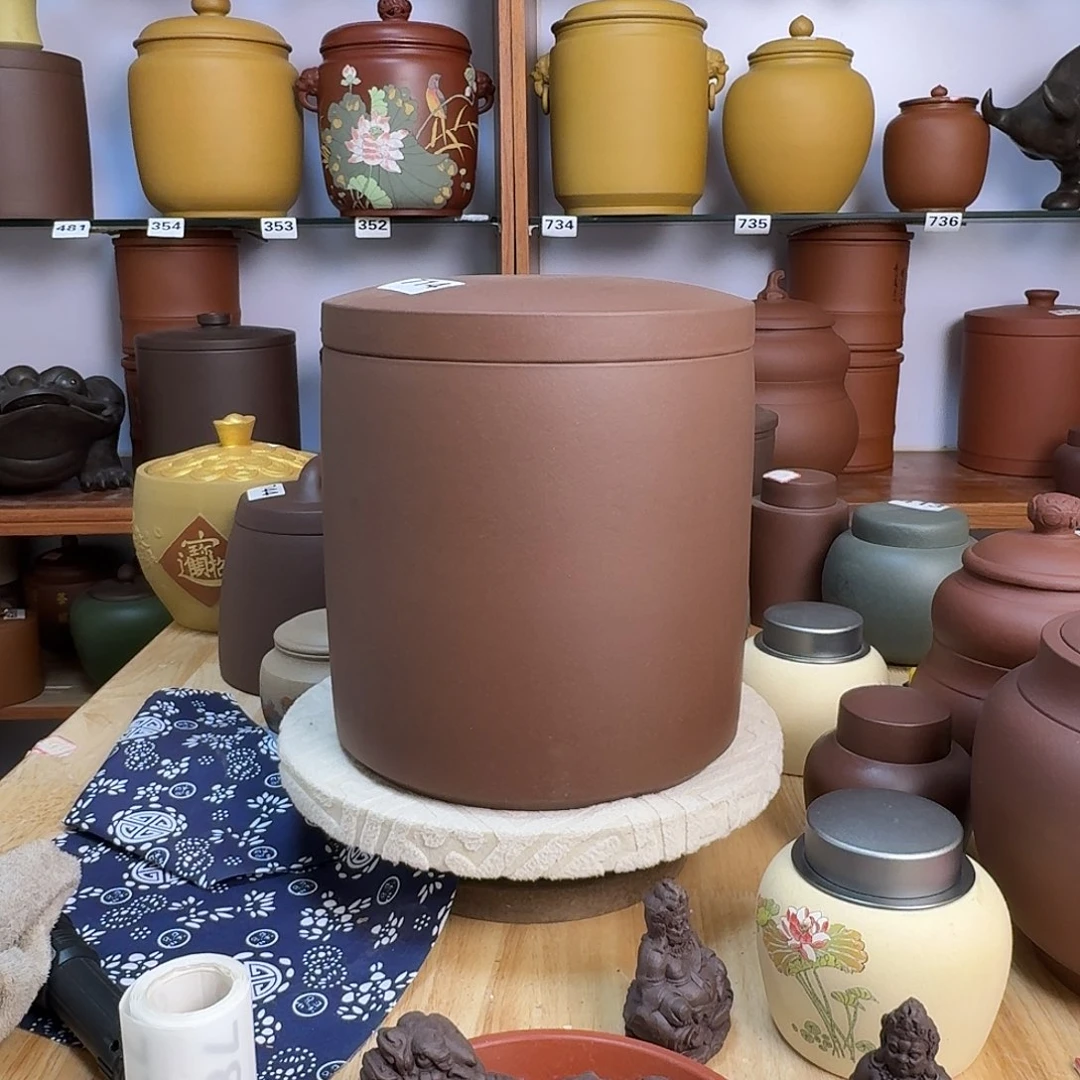 紫砂茶叶罐八饼茶叶罐714