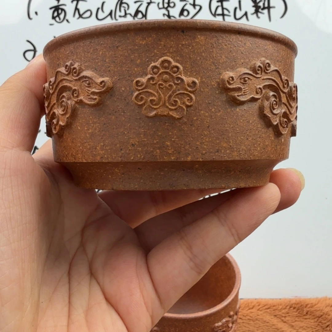 紫砂茶壶宜兴原矿龙骨金砂150