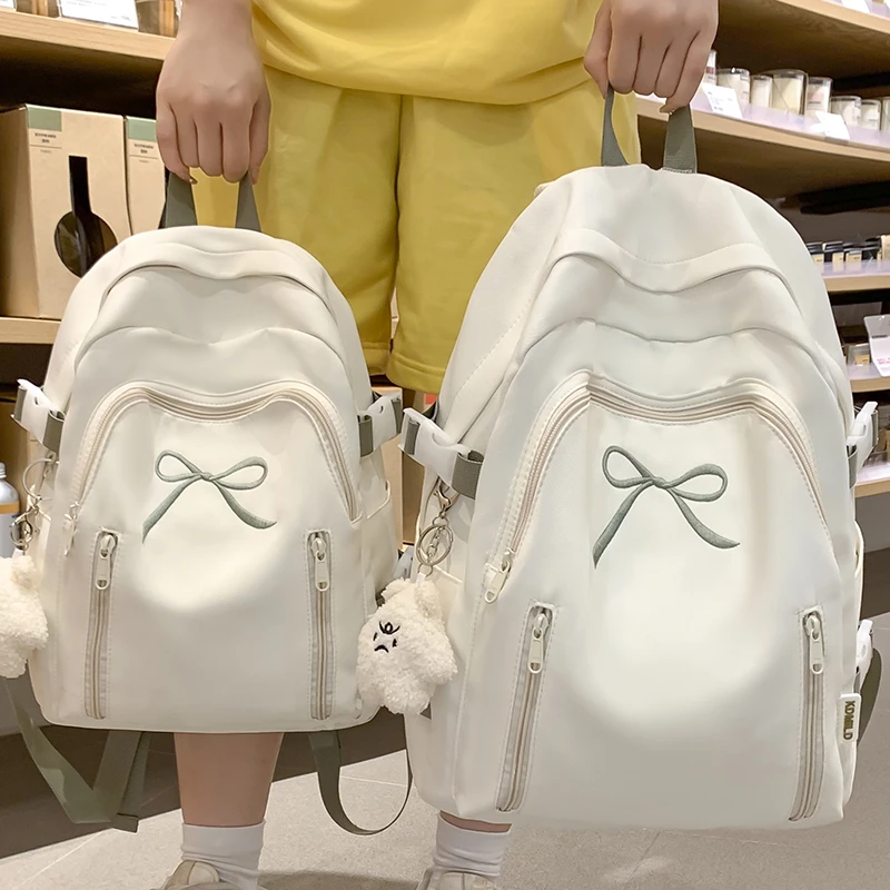 儿童书包女生小学生女童多巴胺初中生女孩蝴蝶结小背包高中双肩包