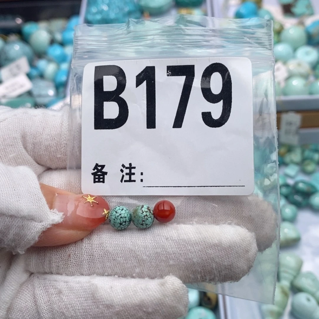 未镶嵌卡6圆珠一对南红玛瑙