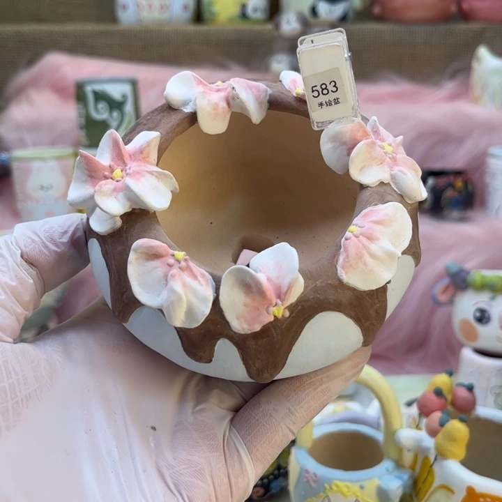 583甜甜圈手工盆现货