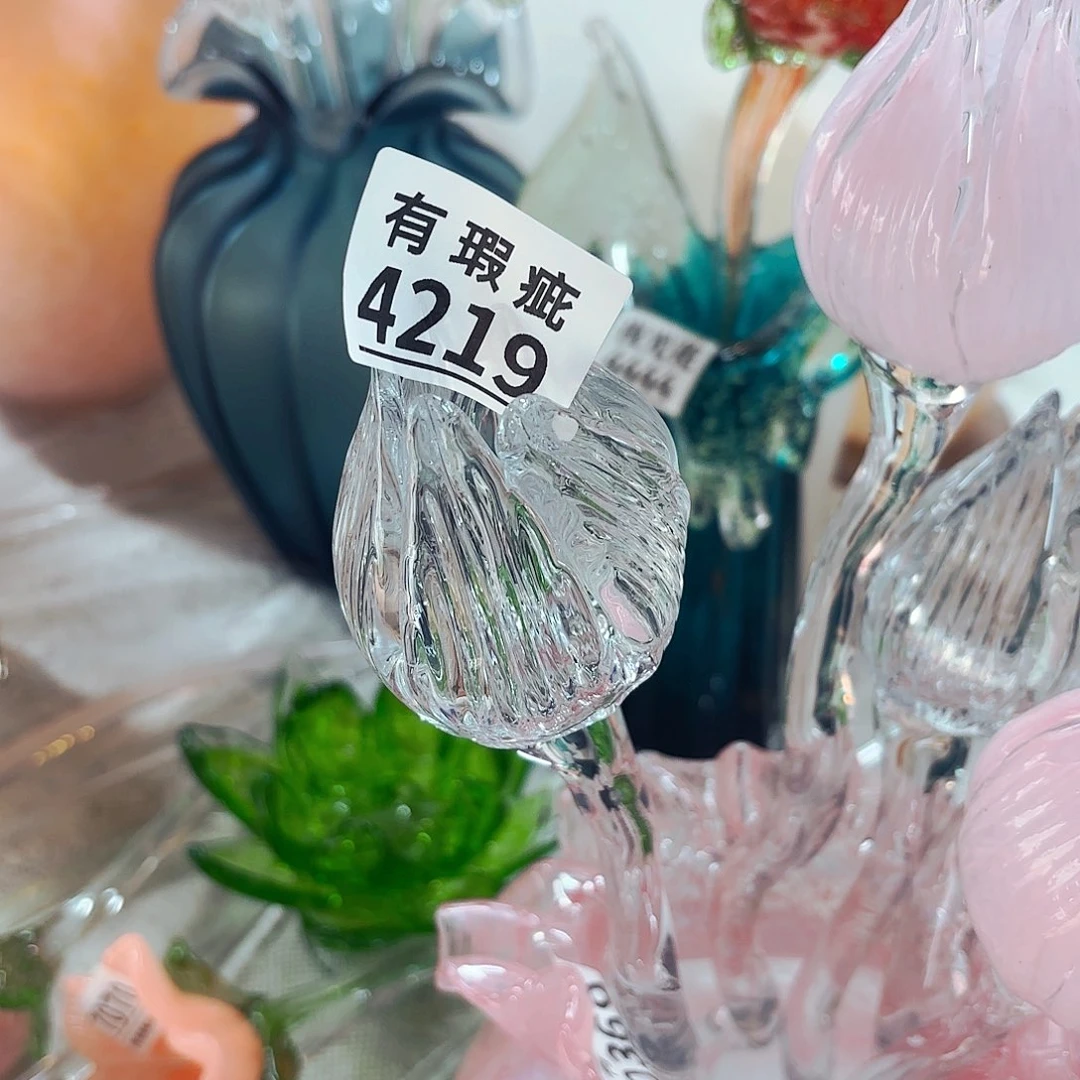 4219瑕安妮家悦美学琉璃花瓶摆件