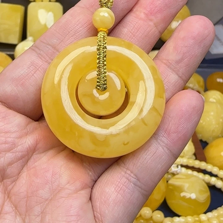 蜜蜡颈饰未镶嵌天然蜜蜡