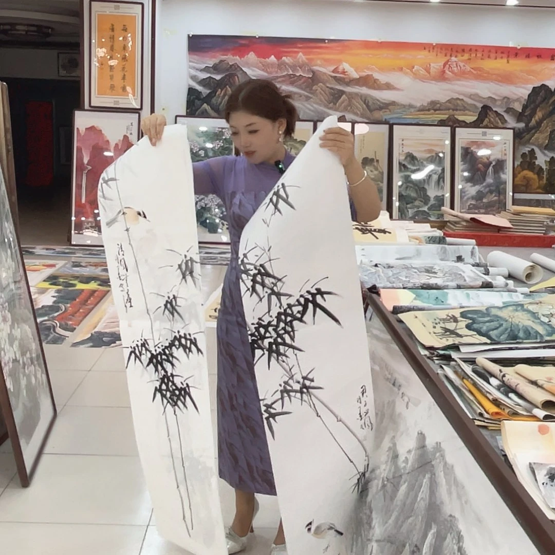 国画纯手绘山水花鸟