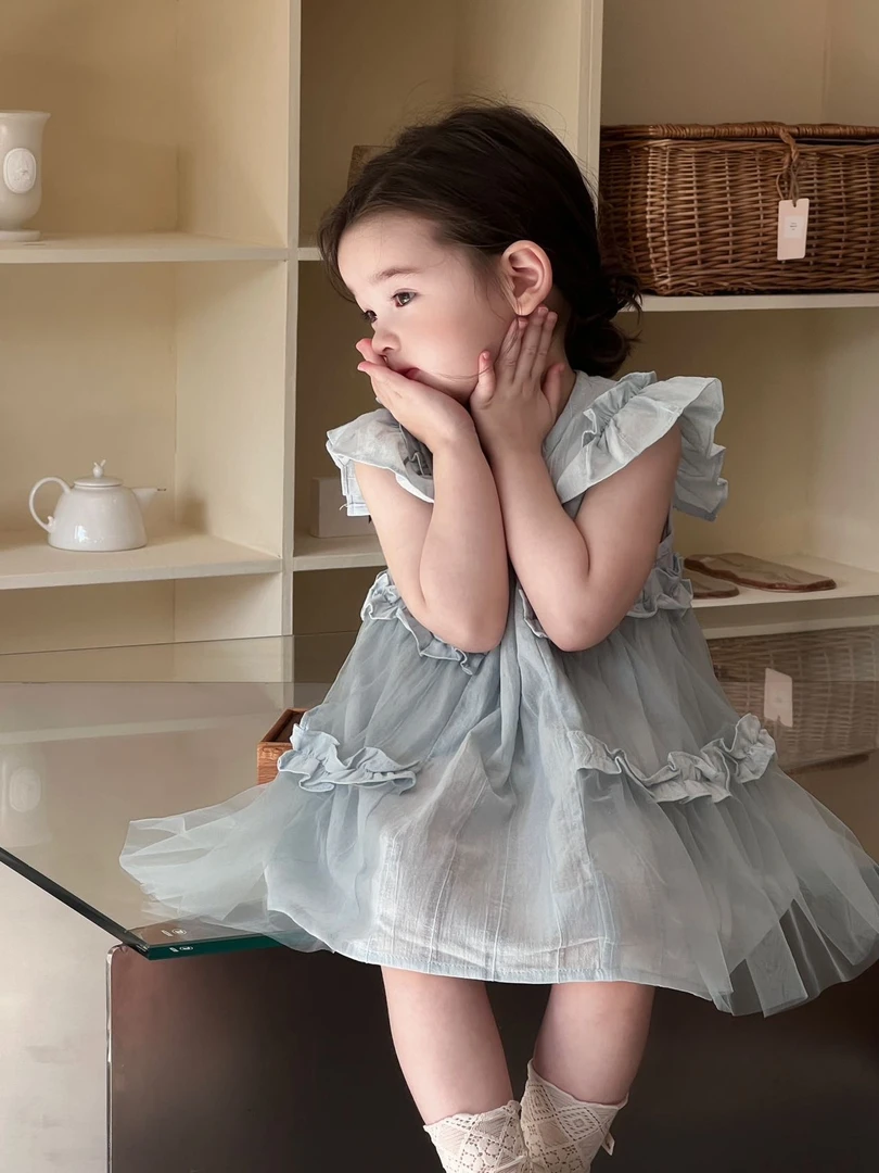 【MyGirl我的女孩】儿童女童洋气夏季小童女宝时尚拼接连衣裙635