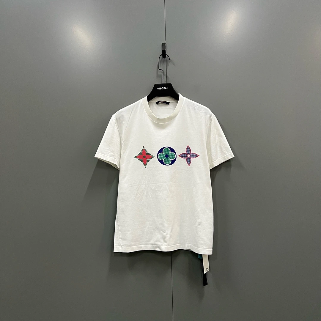 95新 LouisVuitton/路易威登 (ll) 拼色三花印花短袖 M码/207559