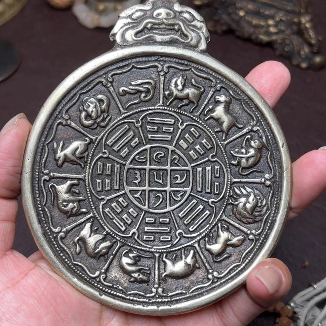 铜星月菩提吊坠项链