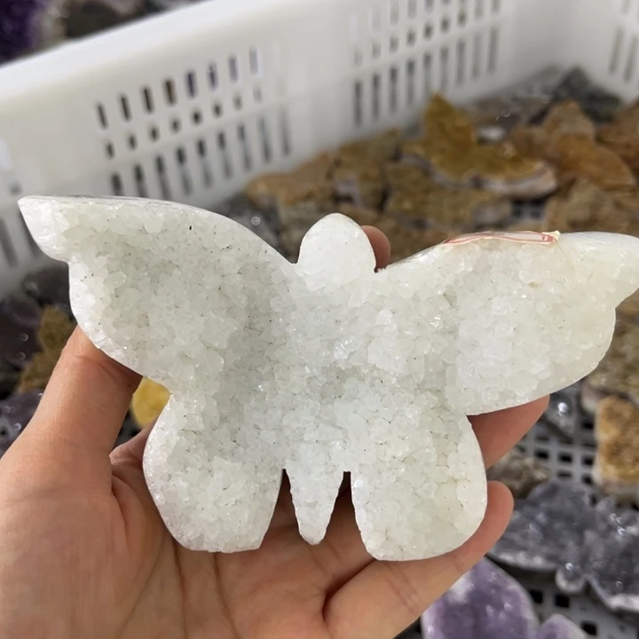 未镶嵌水晶发饰白晶蝴蝶