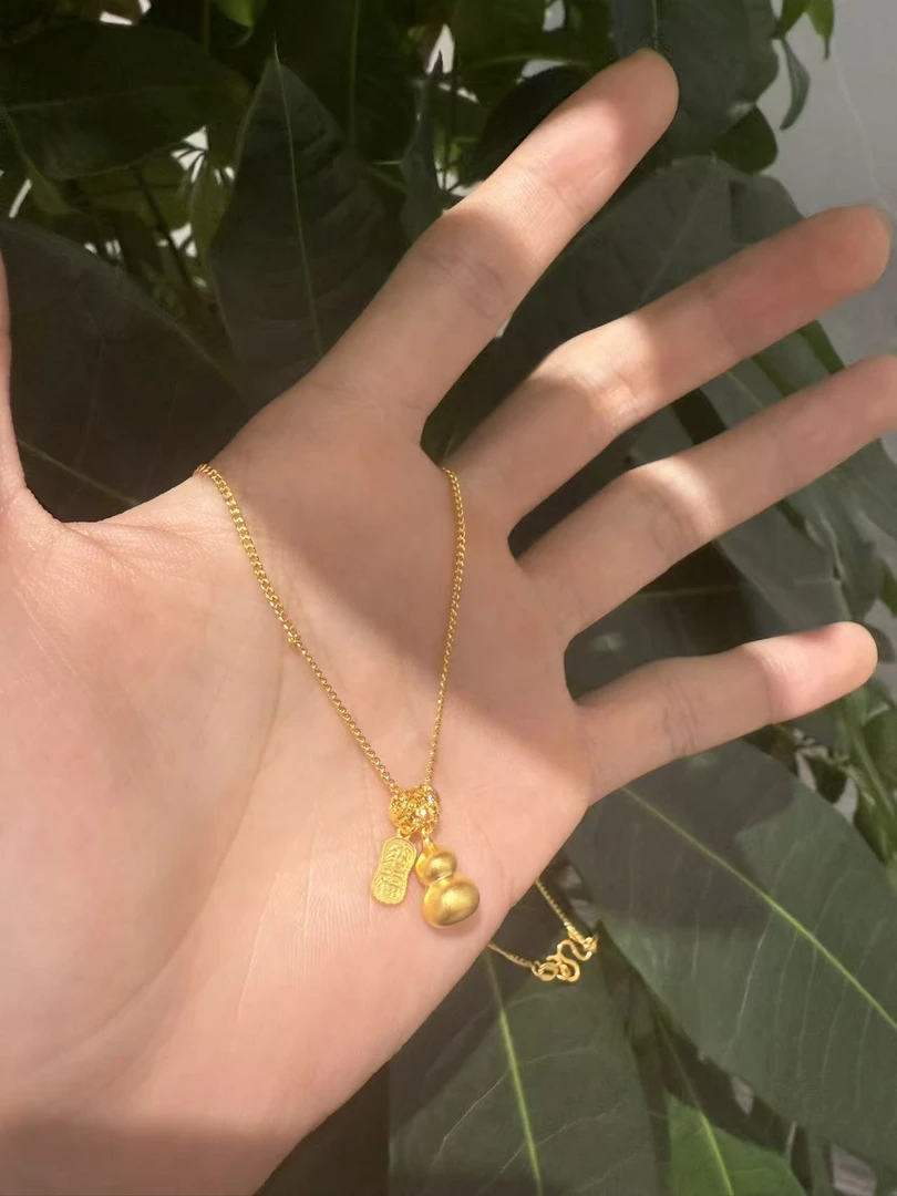 B足金999招财葫芦套链 5G 轻奢时尚百搭