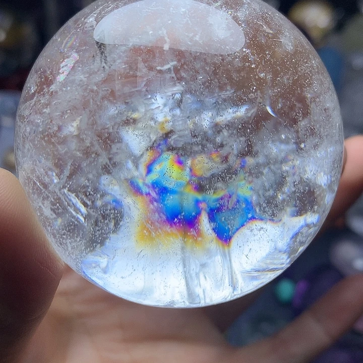 未镶嵌珠宝半成品水晶天然白水晶阿塞摆件60.mm