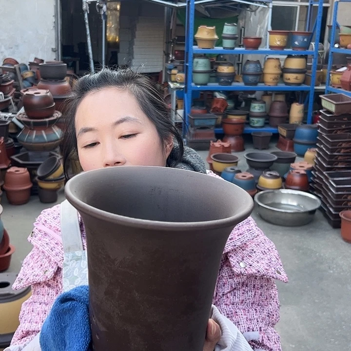 21促销紫泥花盆花盆花盆