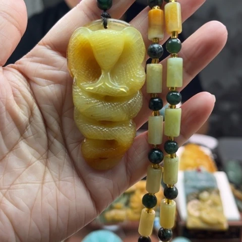 岫玉挂件未镶嵌挂件