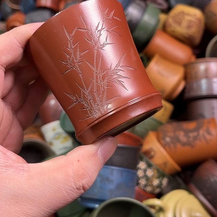 紫砂茶杯全手工紫砂主人杯