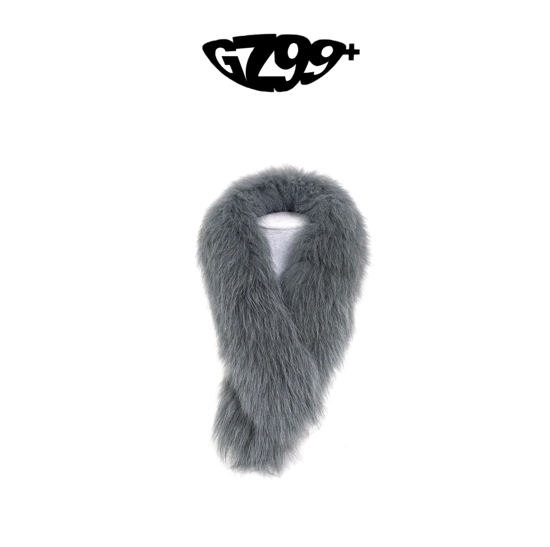 九儿【结构艺术】冬季新款洋气韩版保暖加厚狐狸毛围脖-3383