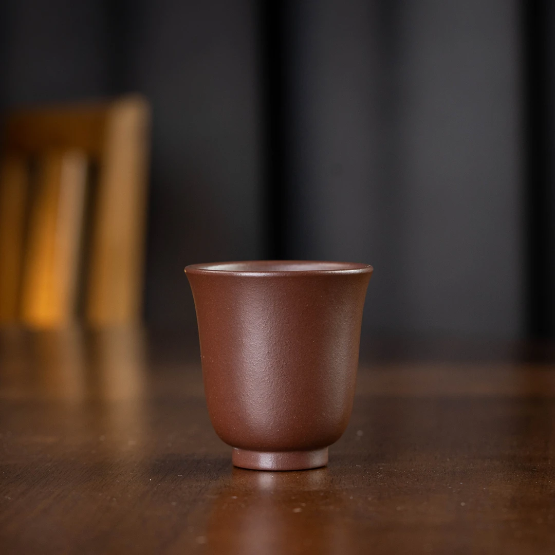 珽珽茶器 范家壶庄-敞口杯 紫泥 120cc 家用茶周边