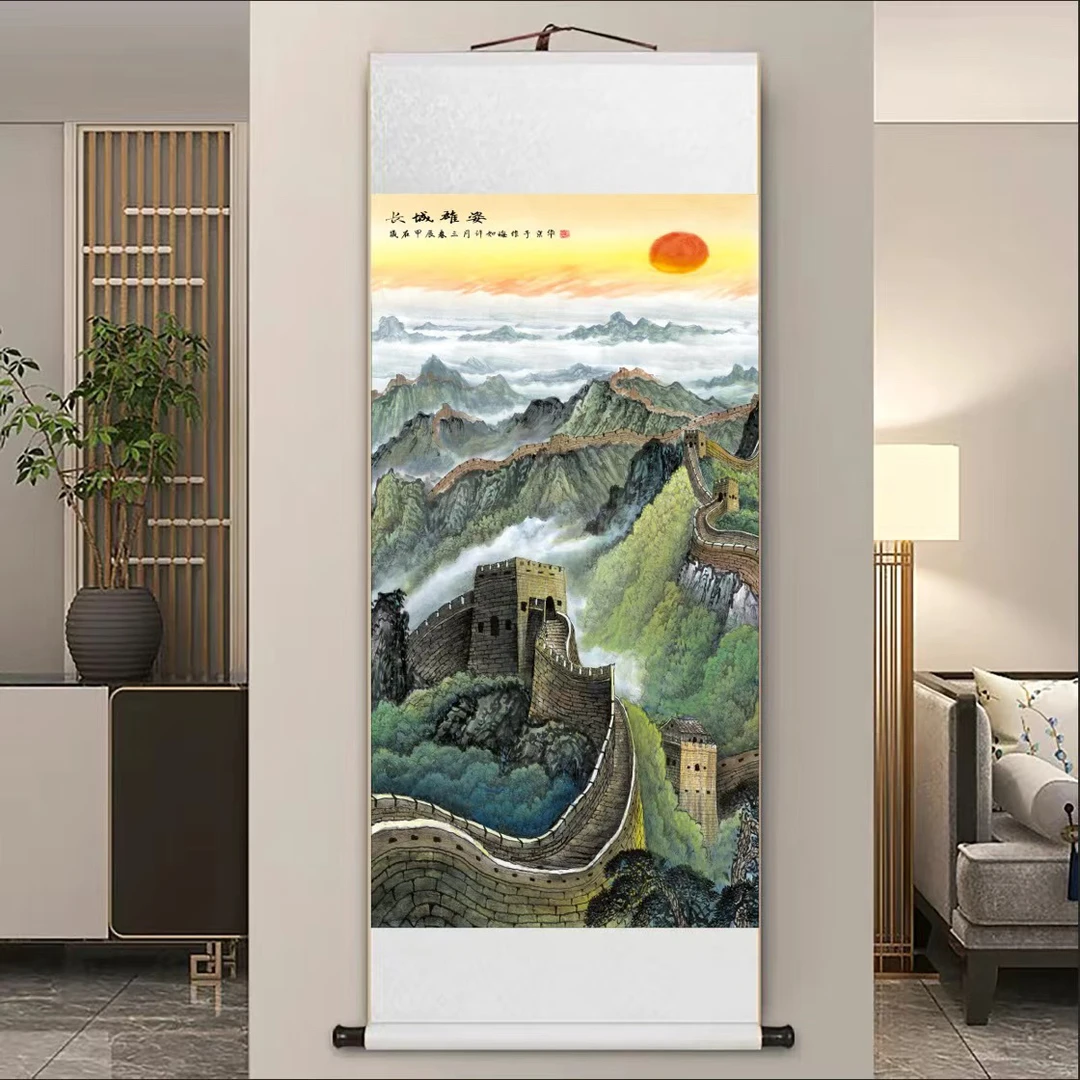 【现代高清微喷装饰画】竖长城（宽47，高140）