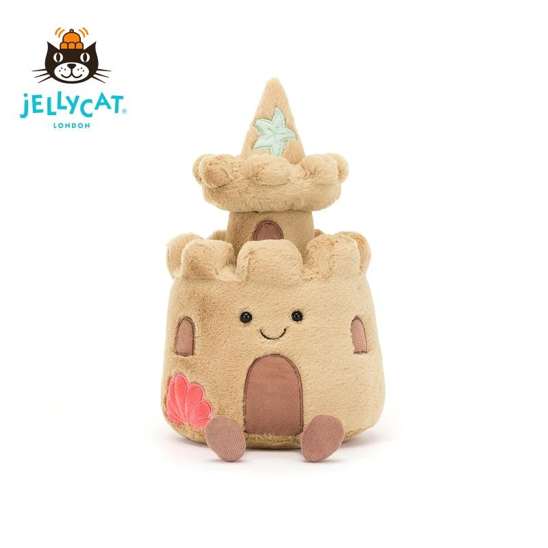 Jellycat英国趣味沙滩城堡可爱毛绒公仔玩具安抚娃娃玩偶陪伴礼物