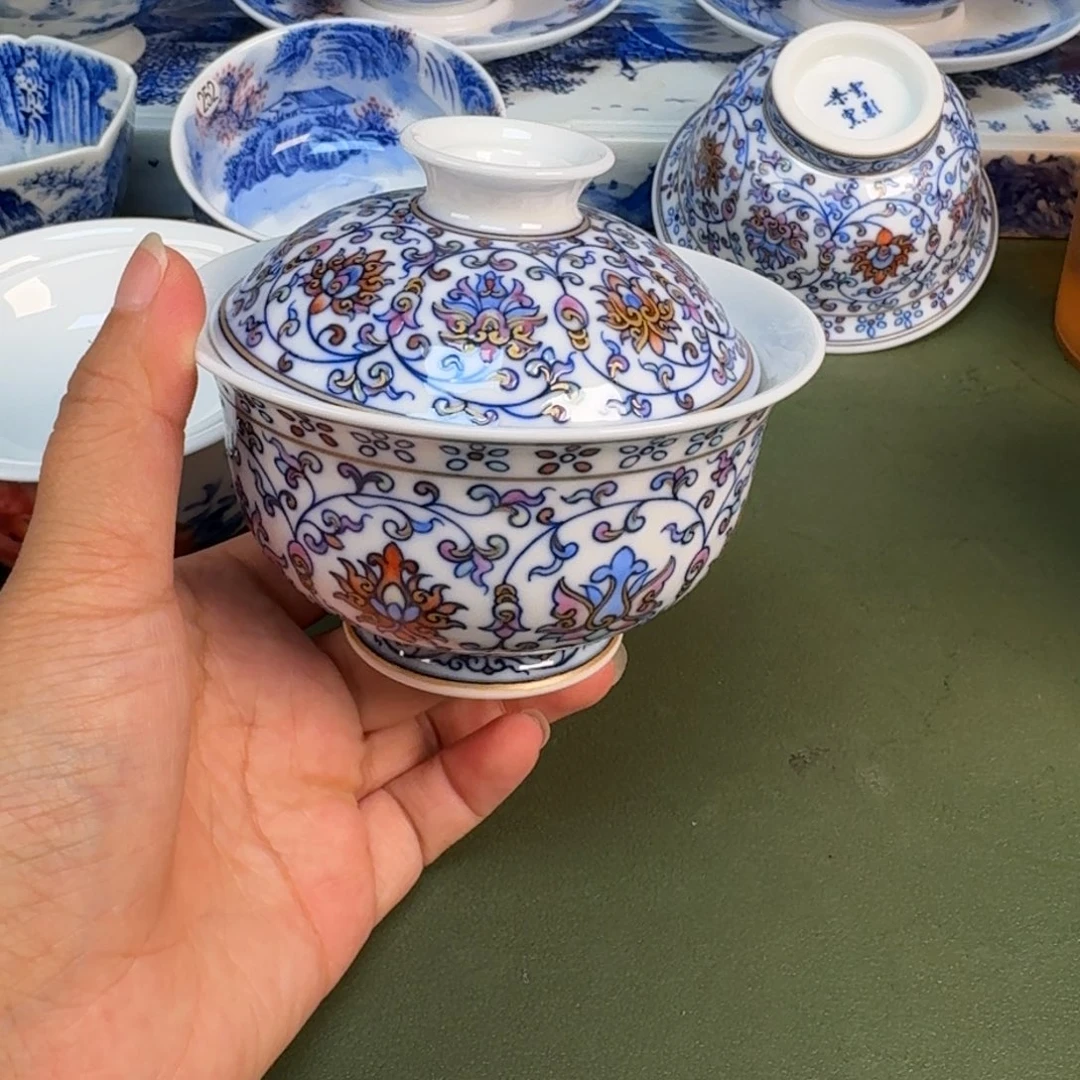 景德镇纯手绘茶具圆圆298
