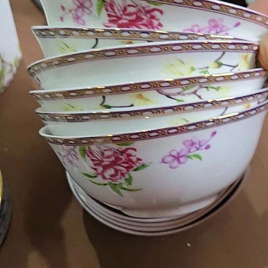 瓷片微瑕4寸6个小汤碗6666666