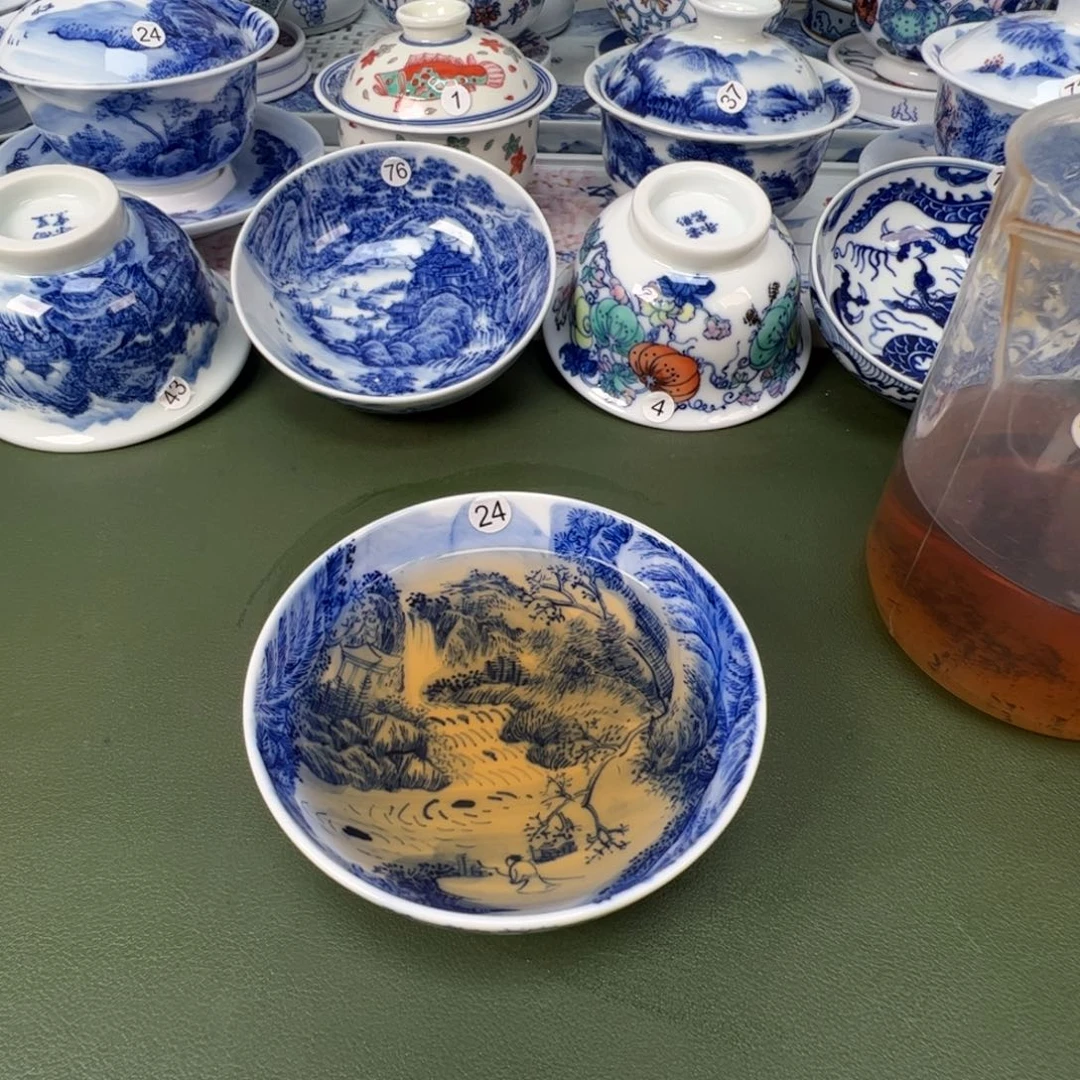 景德镇纯手工纯手绘茶具木木24