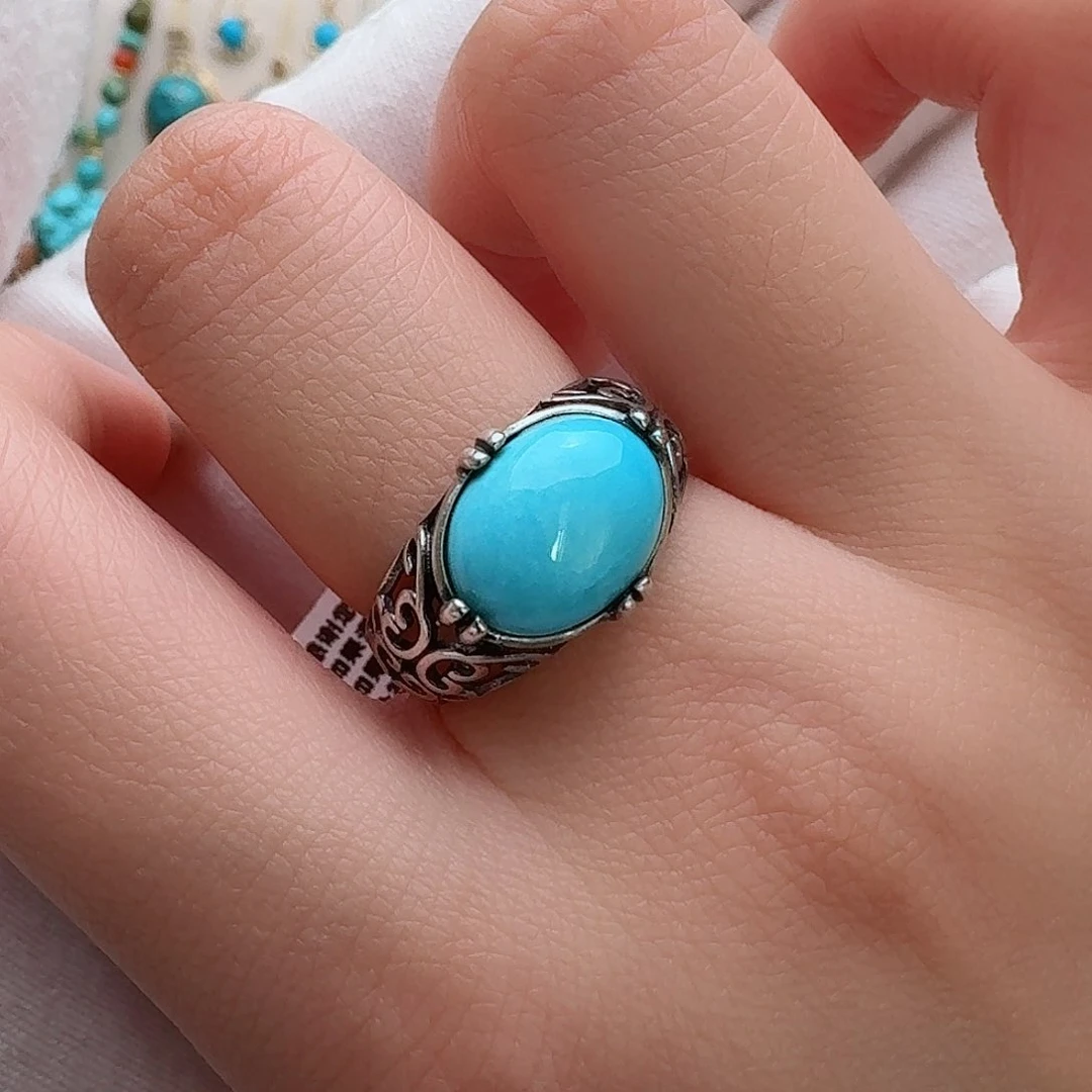 绿松石珠宝奇石银S925镶嵌