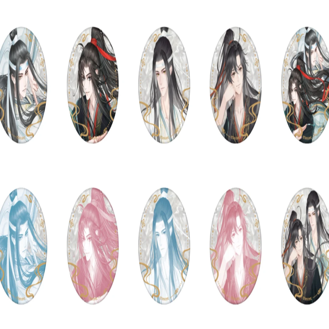 正版魔道祖师鹤舞青山系列徽章/拍立得动漫周边