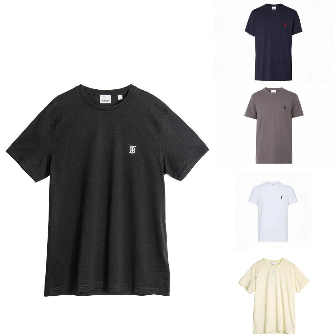 99新 BURBERRY/博柏利 纯棉休闲宽松T恤TB图案短袖男女同款B3001