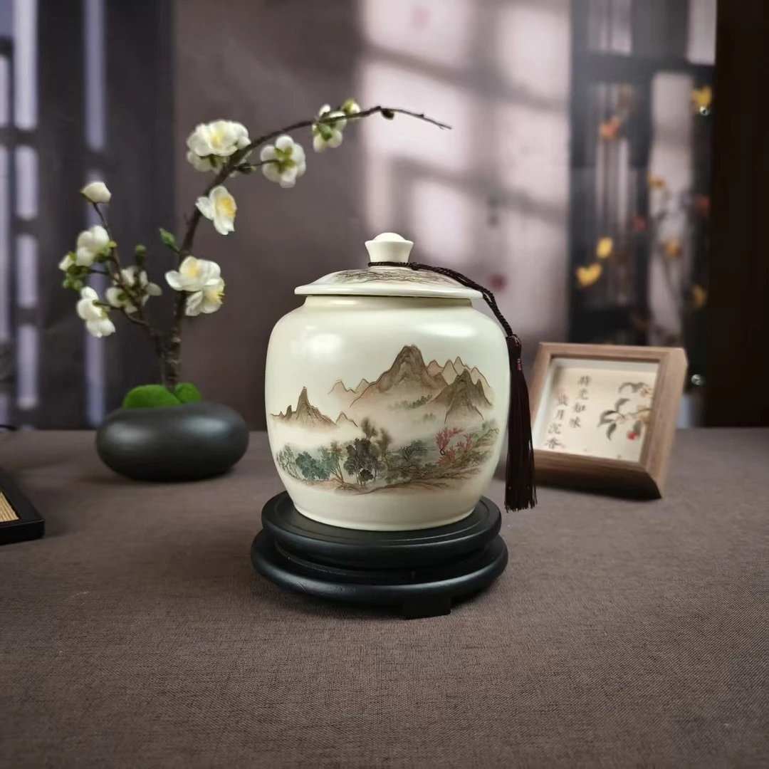 【百善瓷业】林野山间茶叶密封罐-GZ