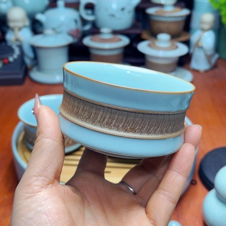 【闪购商品】风**静汝州单壶单杯，天青，单杯