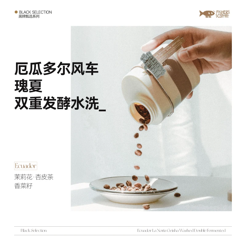 Fisher啡舍 厄瓜多尔风车瑰夏双重发酵水洗 100g 手冲咖啡豆