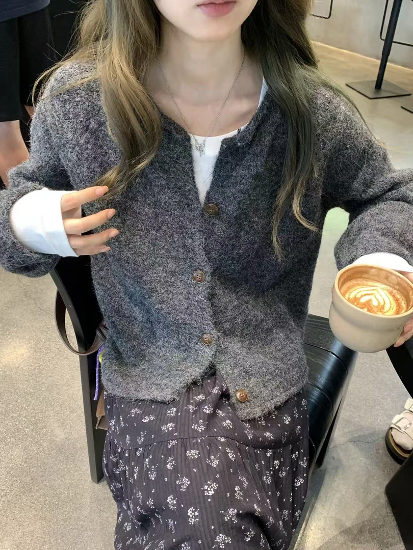 【YOU】暖暖衫 秋款韩系松软暖绵绵基础百搭毛衣开衫上衣  8183