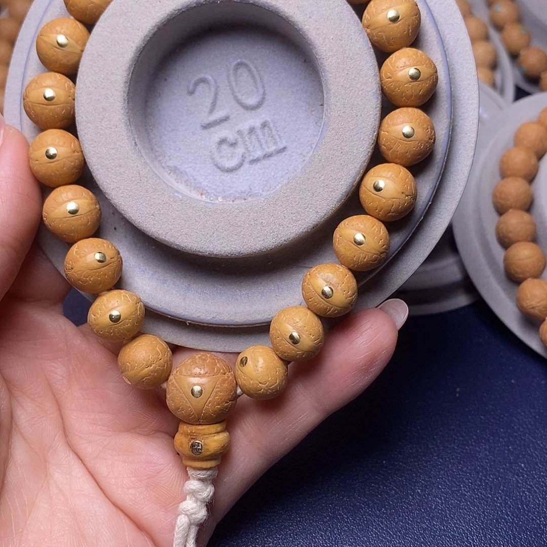 慈***印吊坠凤眼菩提12手串铜