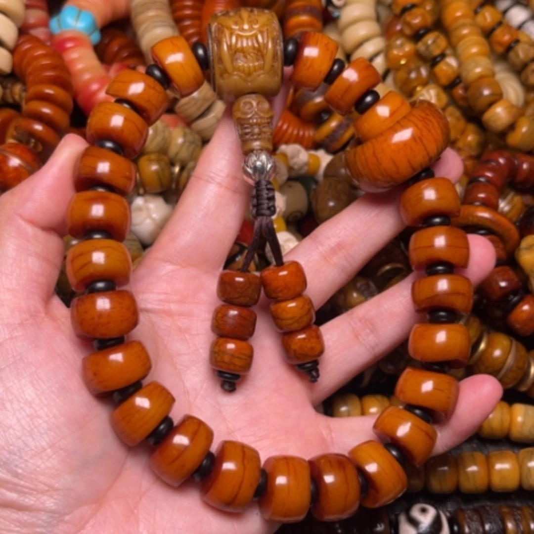 【闪购商品】手串/手链牛骨牛骨不规则切红16×24颗