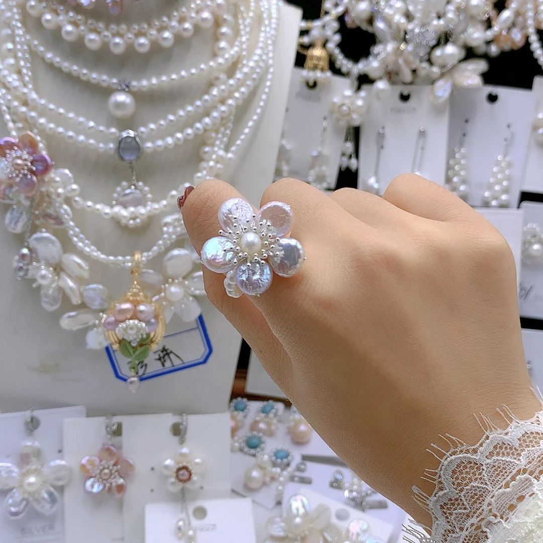 银S925镶嵌耳饰淡水珍珠²****】