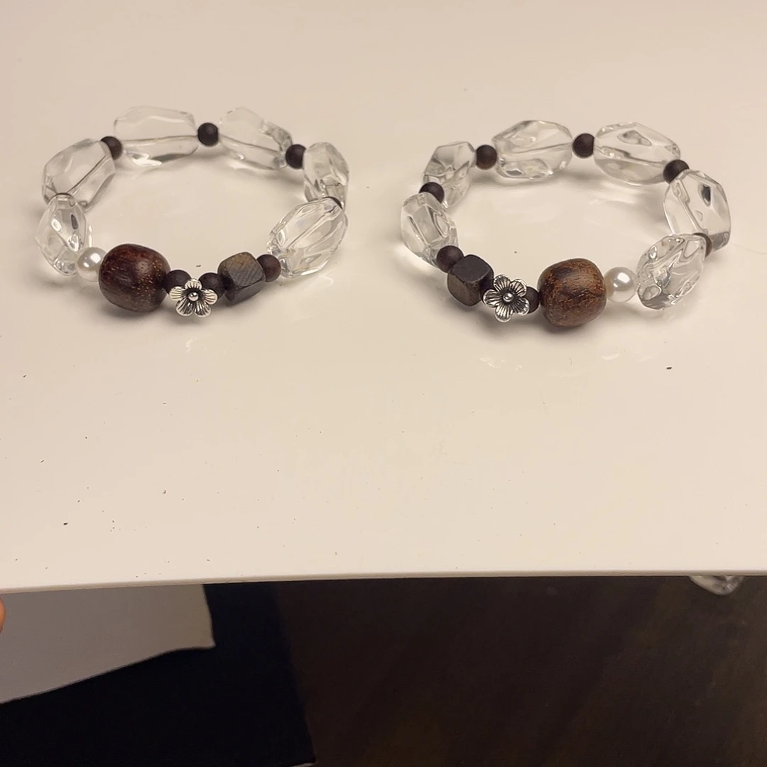 非金属手串白水冰块小花款
