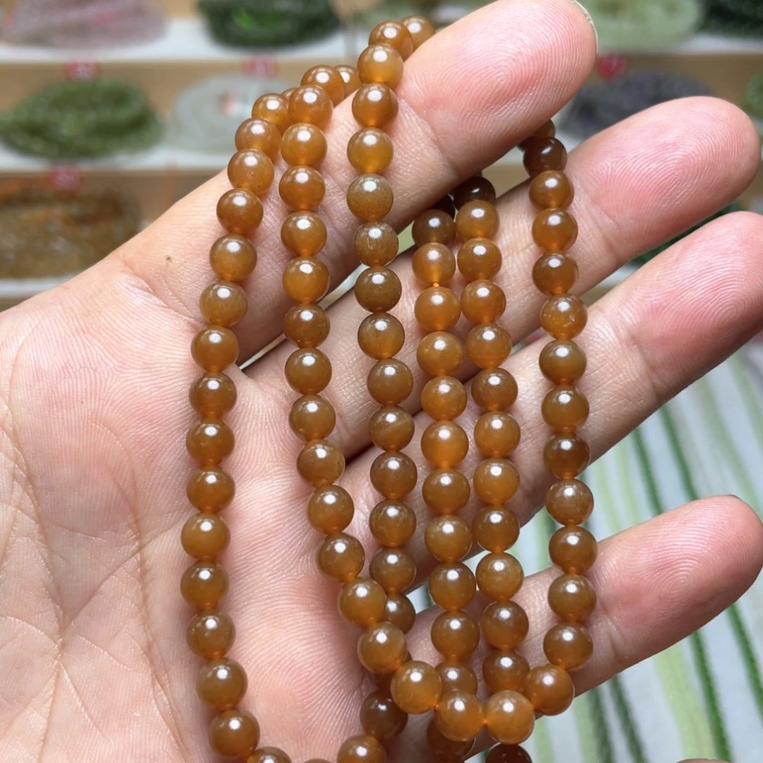 和田玉未镶嵌颈饰伟*6mm