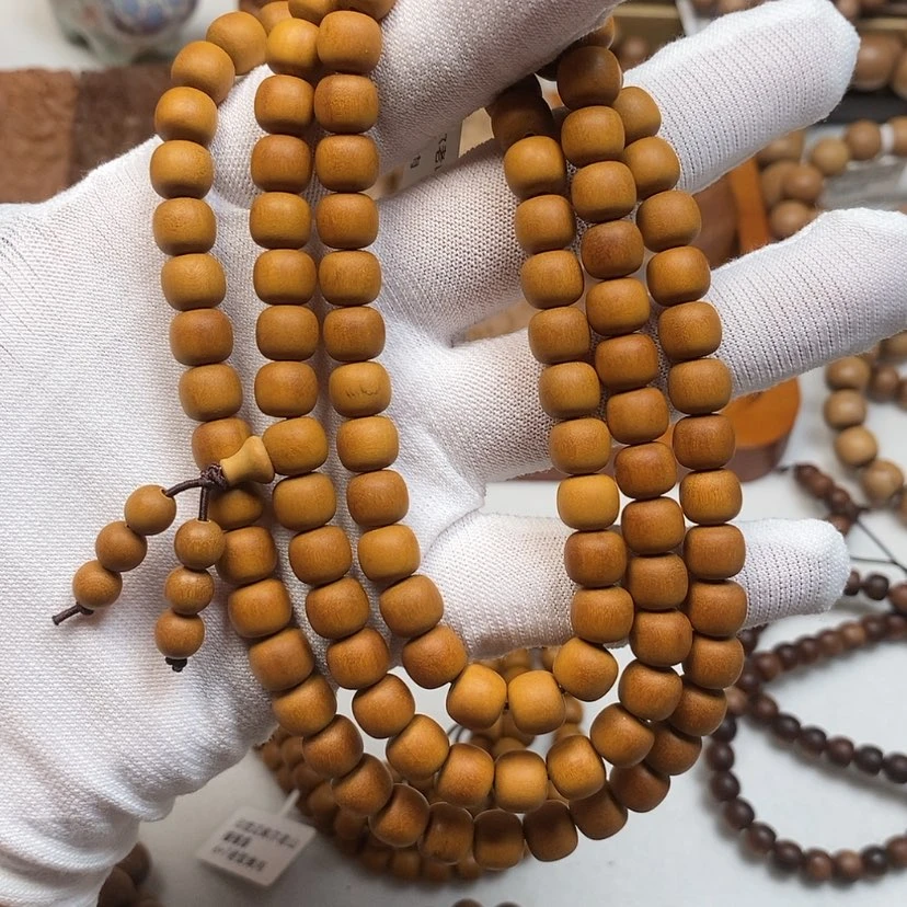 【闪购商品】檀香木手串/手链手链78老型多圈黄肉奶香