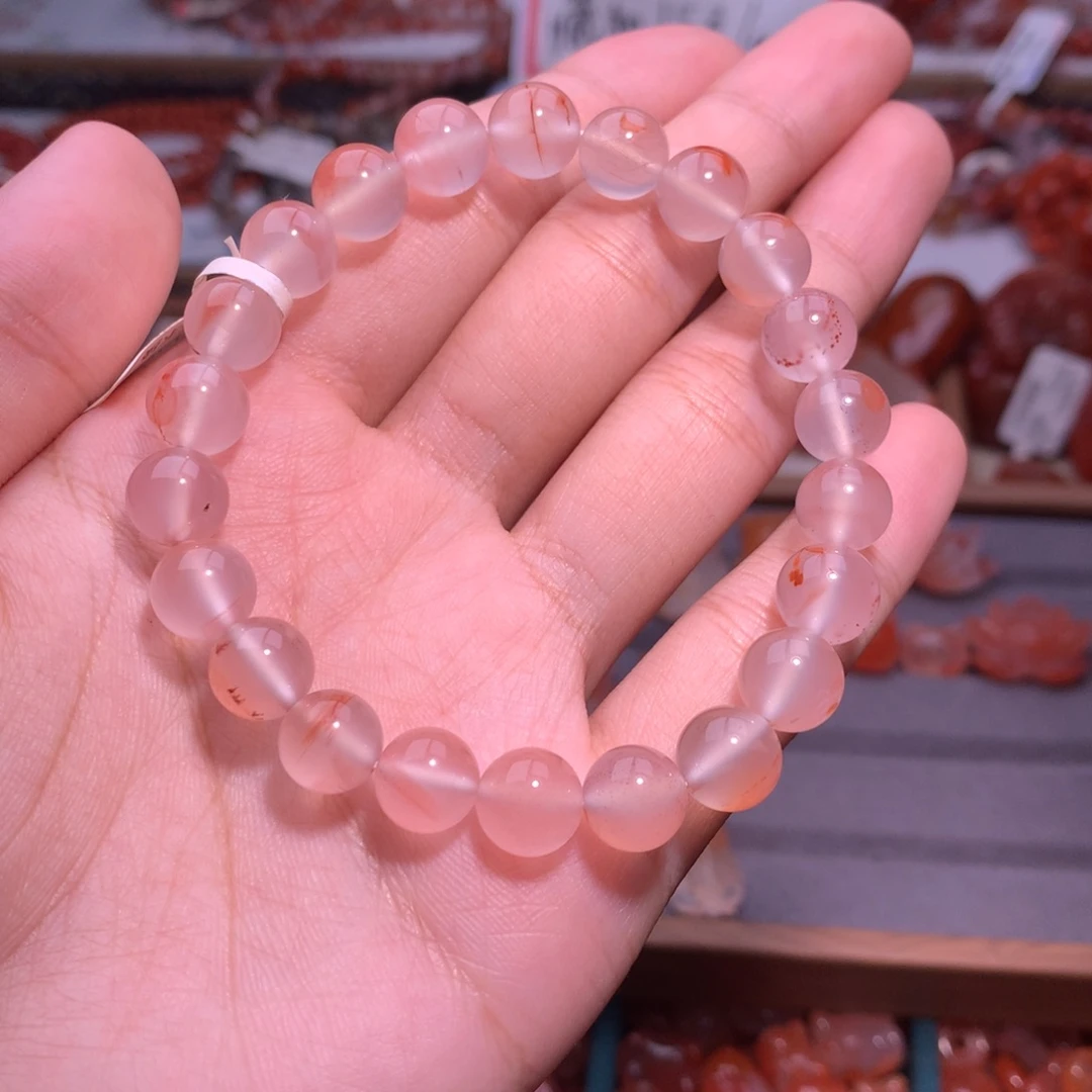 南红玛瑙未镶嵌珠宝半成品飘花手串