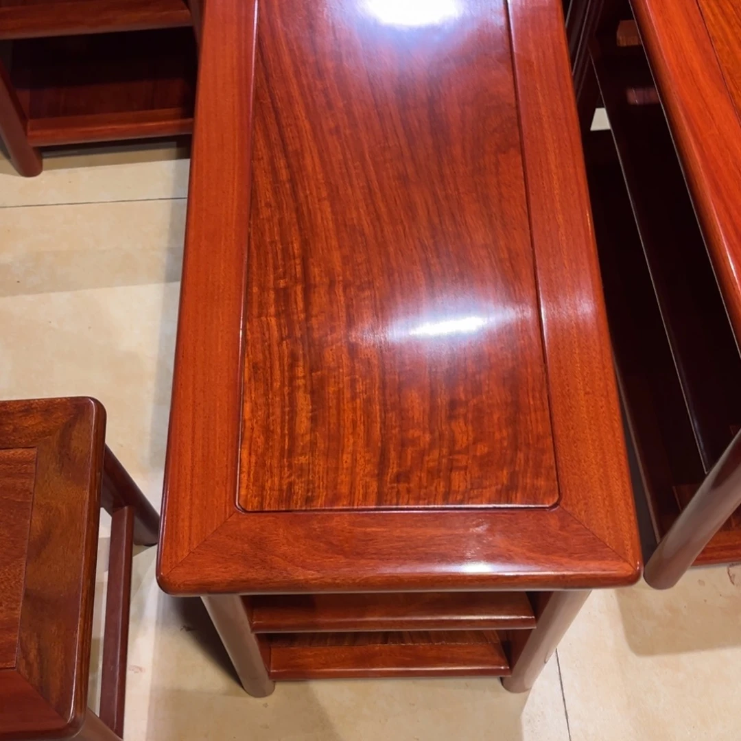 火***布花梨木类案台缅甸花梨木换鞋凳