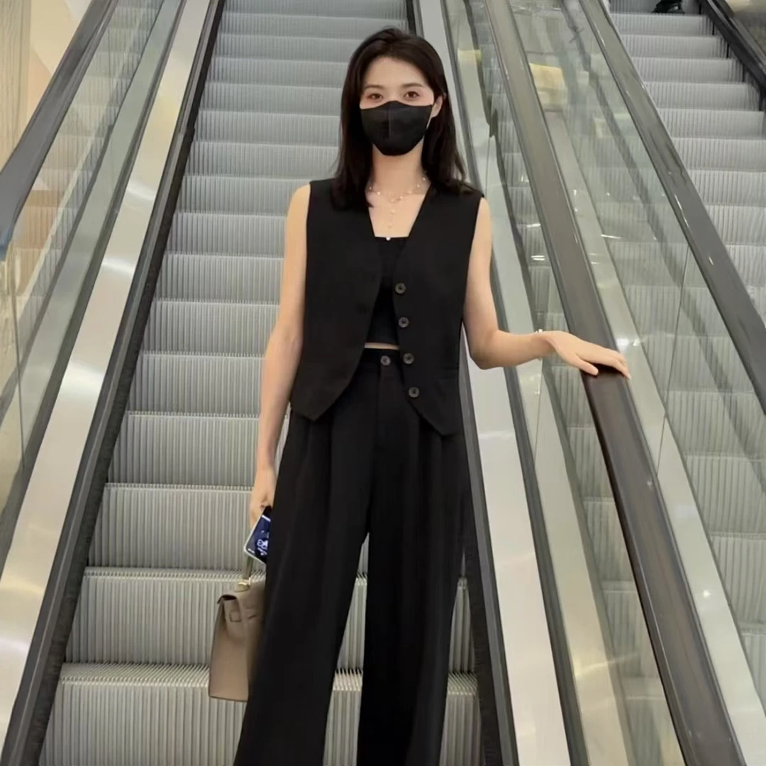 西装马甲女春秋衬衫搭配马夹胖mm大码女装女式新款外套显瘦坎肩