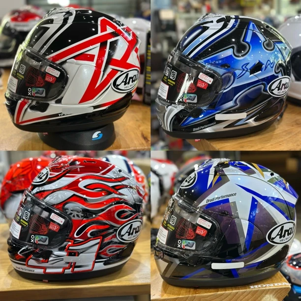 日本进口Arai rx7x芳贺纪行五星大眼佩德罗萨高桥巧明日之星头盔