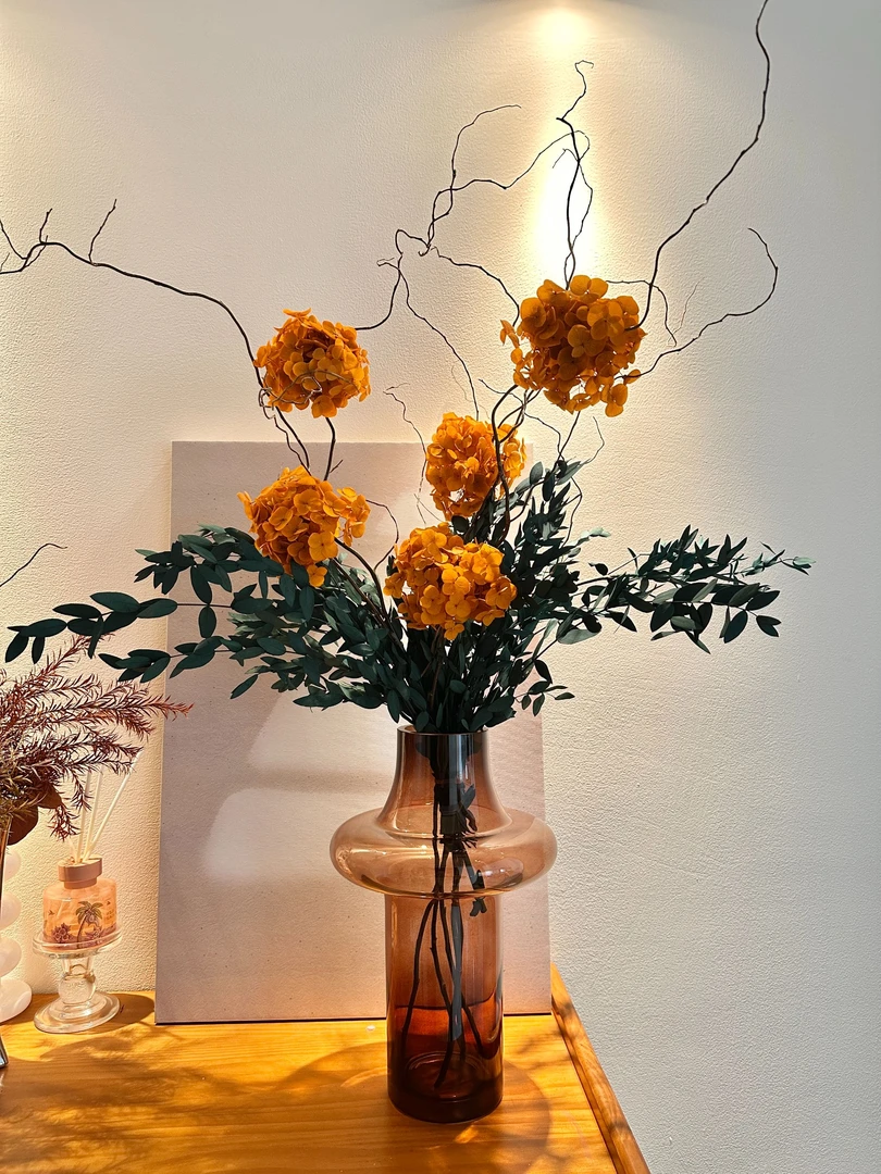 「福禄满满」玄关餐桌斗柜岛台客厅轻奢永生花摆件百搭花束家居装饰