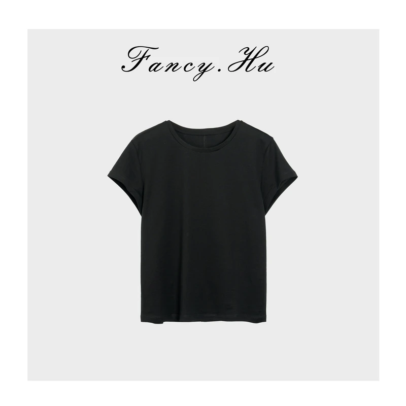 【Fancy.Hu】三版进口棉纯T 进口纯棉短袖搭简约休闲T恤FG2601117
